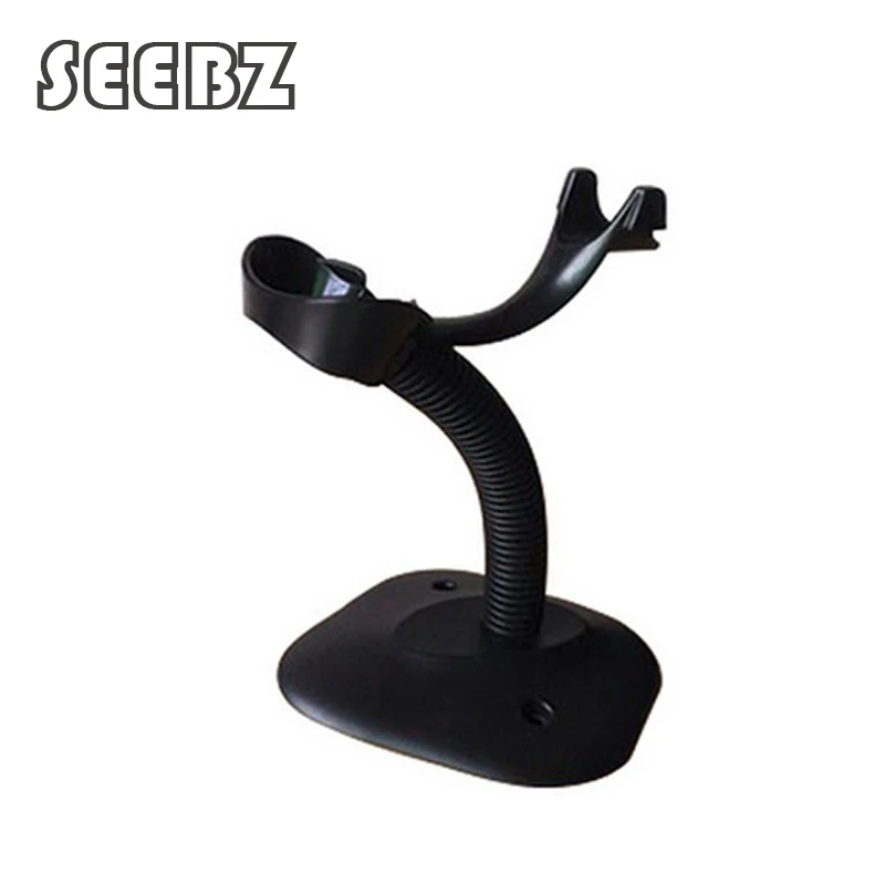 Black Gooseneck Stand Holder Self-sensing Bracket For Motorola Symbol LS2208 Barcode Scanner Reader