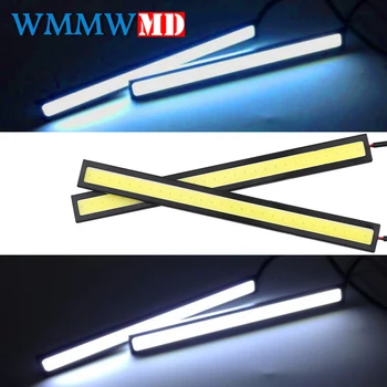 

Car Styling 1Pcs 17cm Universal COB DRL LED Daytime Running Lights Car Lamp External Lights Auto Waterproof Fog lamp 12V white