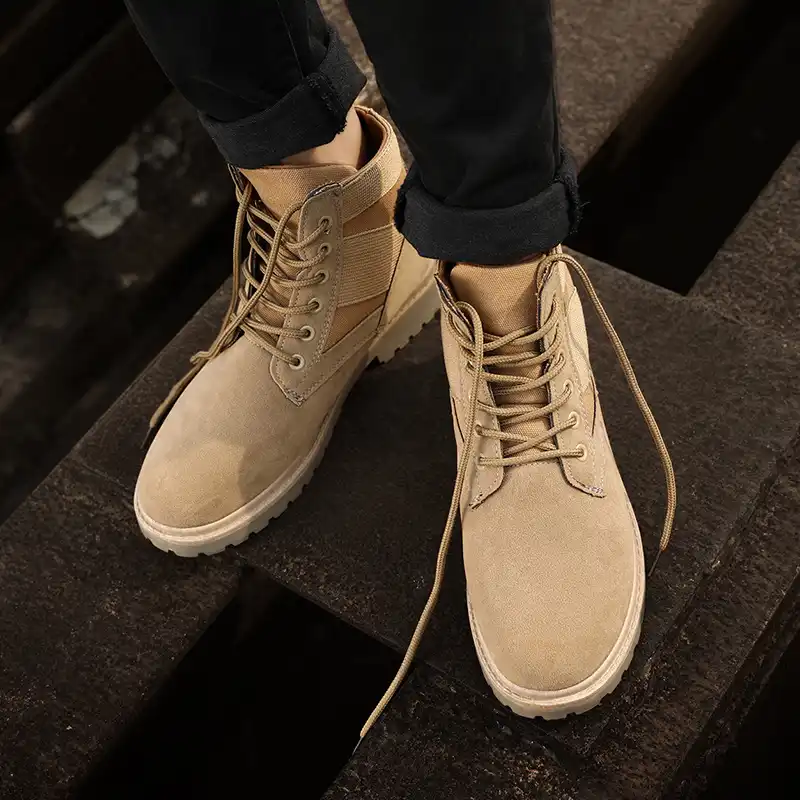 khaki desert boots