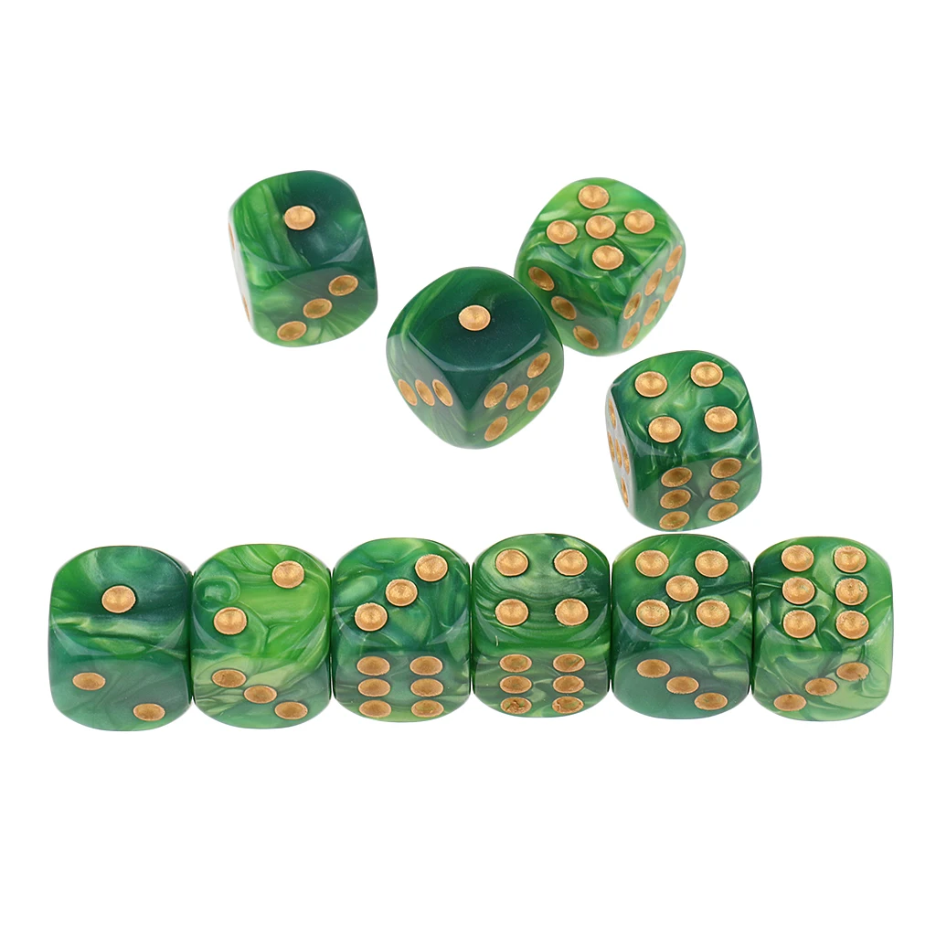MagiDeal 30Pcs 16mm Six Sided D6 Dices Party Fun Toy for RPG MTG DND Dungeons and Dragons Gambling Craps