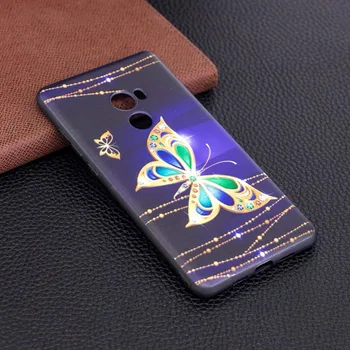 

50pcs/lot Printed Retro Flowers Owls Panada Black Phone Back Case Cover For Xiaomi Mi Max 2 Max2