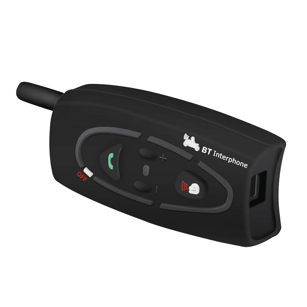 Водонепроницаемый дуплексный режим смарт мотицикл связи по Bluetooth для шлема для переносного приемо-передатчика рыцарский шлем Bluetooth в режиме реального времени для переносного приемо-передатчика V2-500