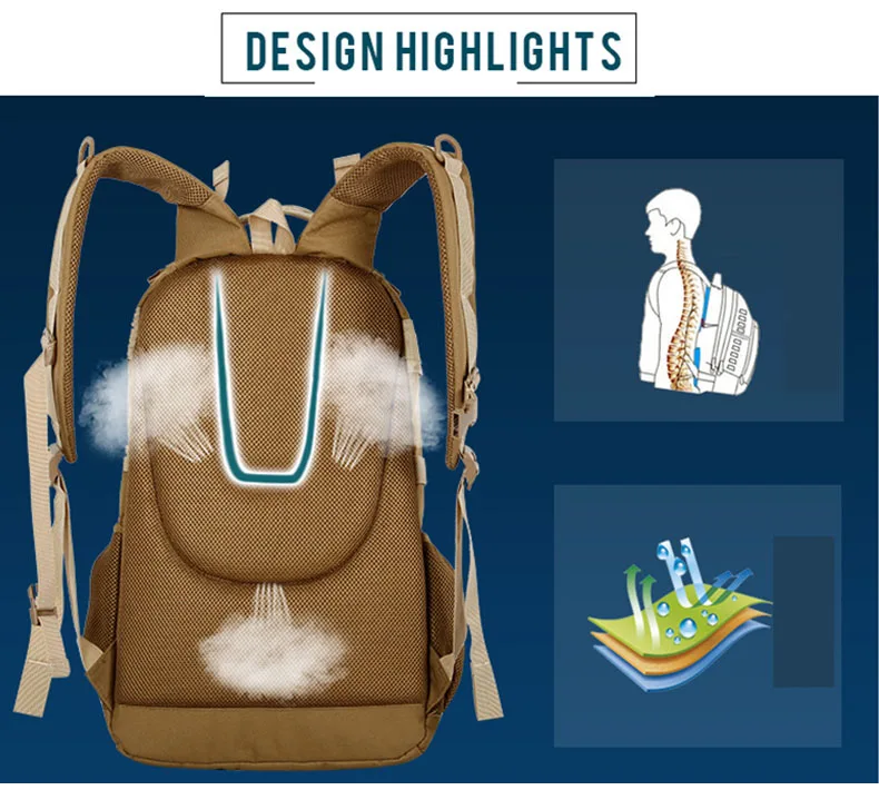 Mochila de Acampamento Caminhadas ao ar Bolsa do Exército Molle Tático Militar Mochilas Livre Bolsas Mochila Pacote Xa640wa 9 exército sacos mochila pacote xa640wa