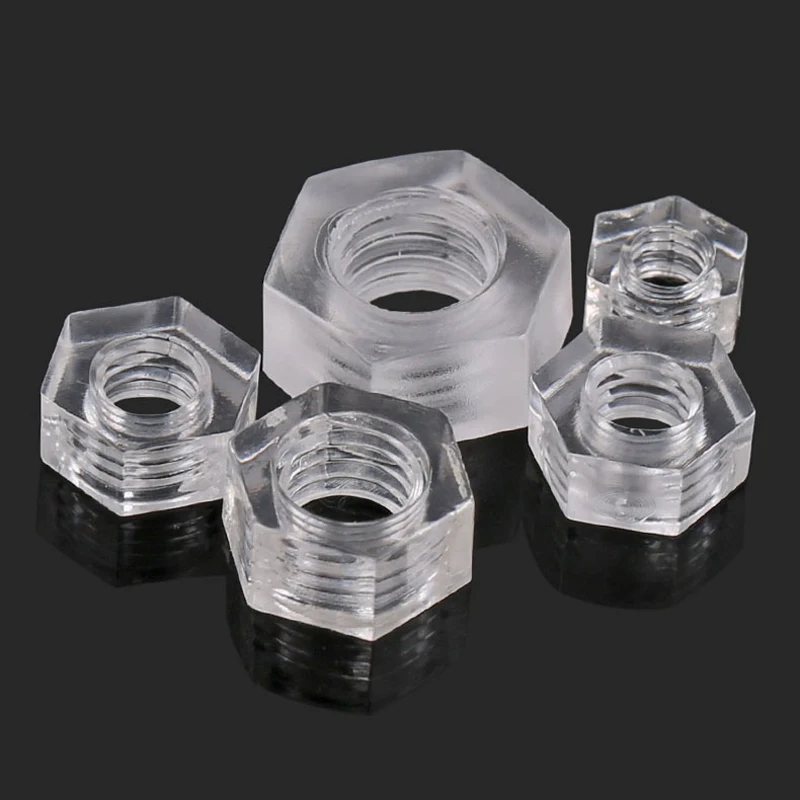 20 шт. пластиковые шестигранные гайки m3 m4 m5 m6 ПК акриловые гайки|plastic hex nuts|hex nutplastic