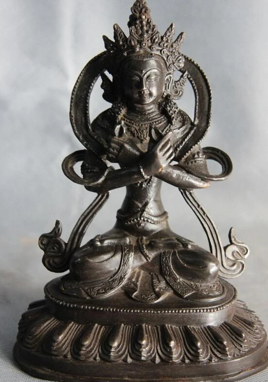 

USPS to USA S3019 8 Tibet Buddhism Temple Copper Bronze Vajrasattva Vajradhara Buddha Statue