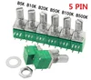 Double potentiomètre RK097N B5K B10K B20K B50K B100K B500K RV097NS, 3 broches 5 broches 6 broches 3/5/6/P/pieds/broche 15mm, 5 pièces, livraison gratuite ► Photo 3/5