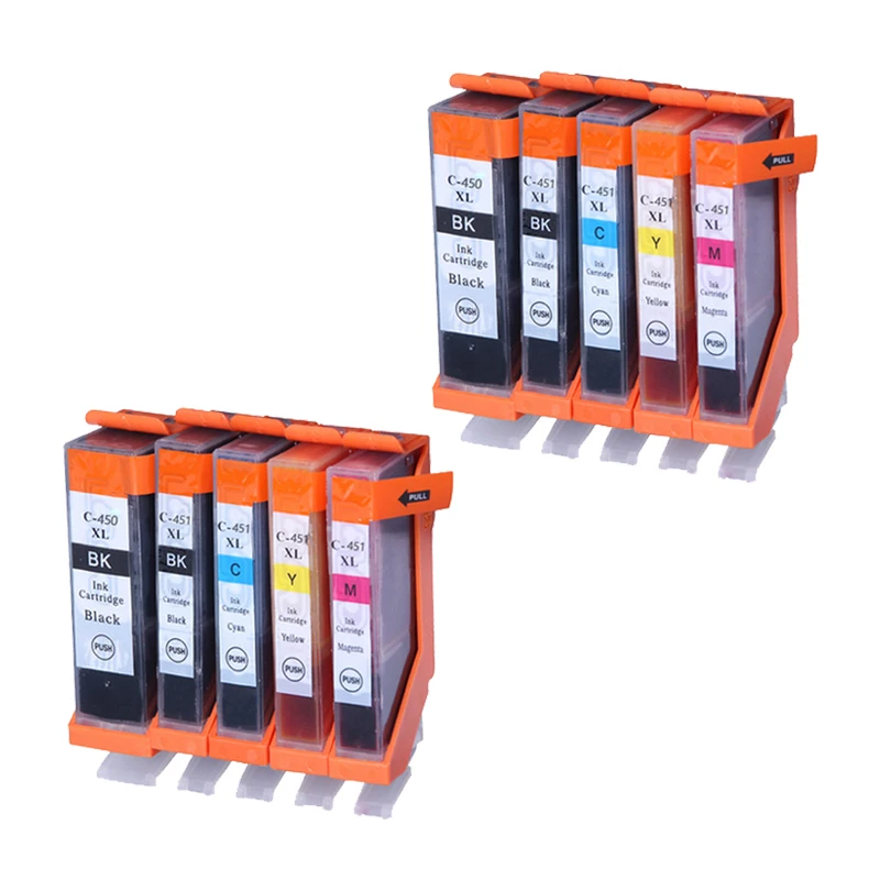 

10pcs PGI 450 CLI 451 Compatible ink cartridges For canon PIXMA MG5440 MG5540 MG6440 IX6540 IX6840 Ip7240 MX924 printer PGI450