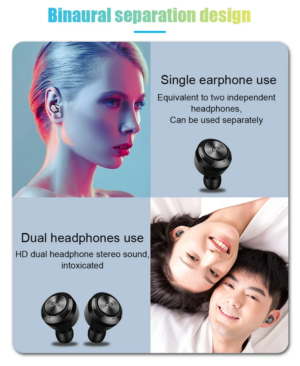 TWS Bluetooth 5.0 Earphones Wireless Headphones Gaming Stereo Headset Handsfree Mini Blutooth Earphone Sport Earbuds For Phone (5)