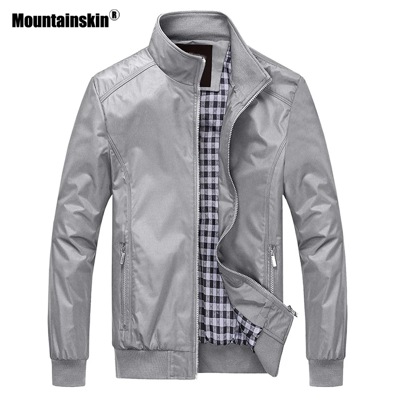 Mountainskin 2018 جديد الرجال السترات الخريف معاطف عارضة الصلبة اللون سليم صالح الذكور منفذها سترة رجالي ماركة الملابس 6XL SA529
