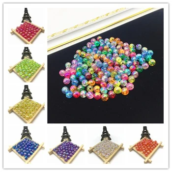 

New 8mm 50pcs AB Round Spacer Loose Beads DIY Jewelry Making Necklace Bracelet Earring Accessories