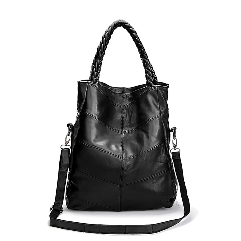 

2019 Genuine Leather Women Bag High Quality Sheepskin Shoulder Ladies Casual Tote Luxury Handbags s Designer