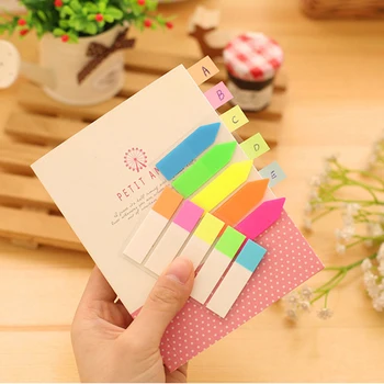 

Creative Sticky Notes fluorescence Category Index Memo Pad Paper Sticker Transparent indicates Fridge Wall stickers