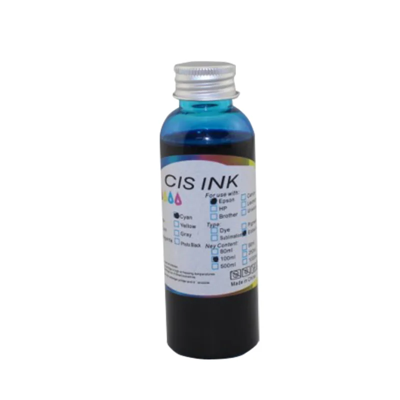 Съедобные чернила для принтера Epson Stylus T23 T24 TX105 TX115 T1171 T0732N T0733N T0734N 4 цвета СНПЧ