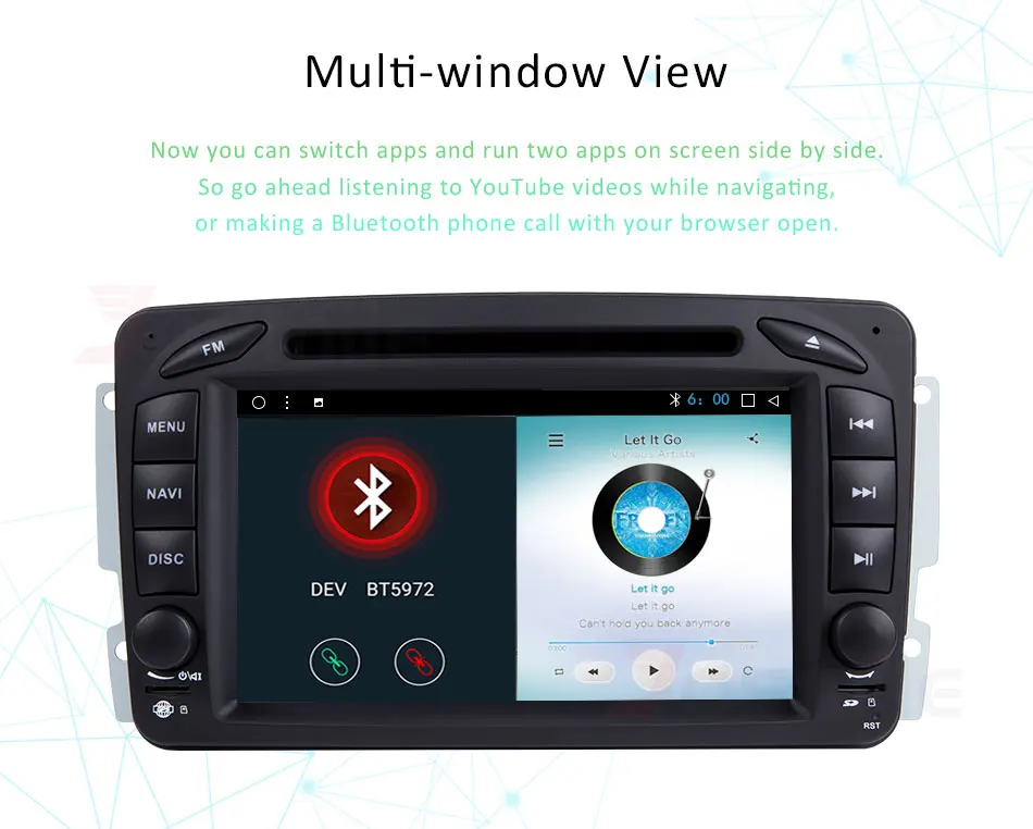 Excellent Android 8.1 4 Core Car DVD Player Multimedia Head Unit Navigation For Mercedes/Benz/W209/W203/Viano/W639/Vito Radio GPS Wifi FM 3