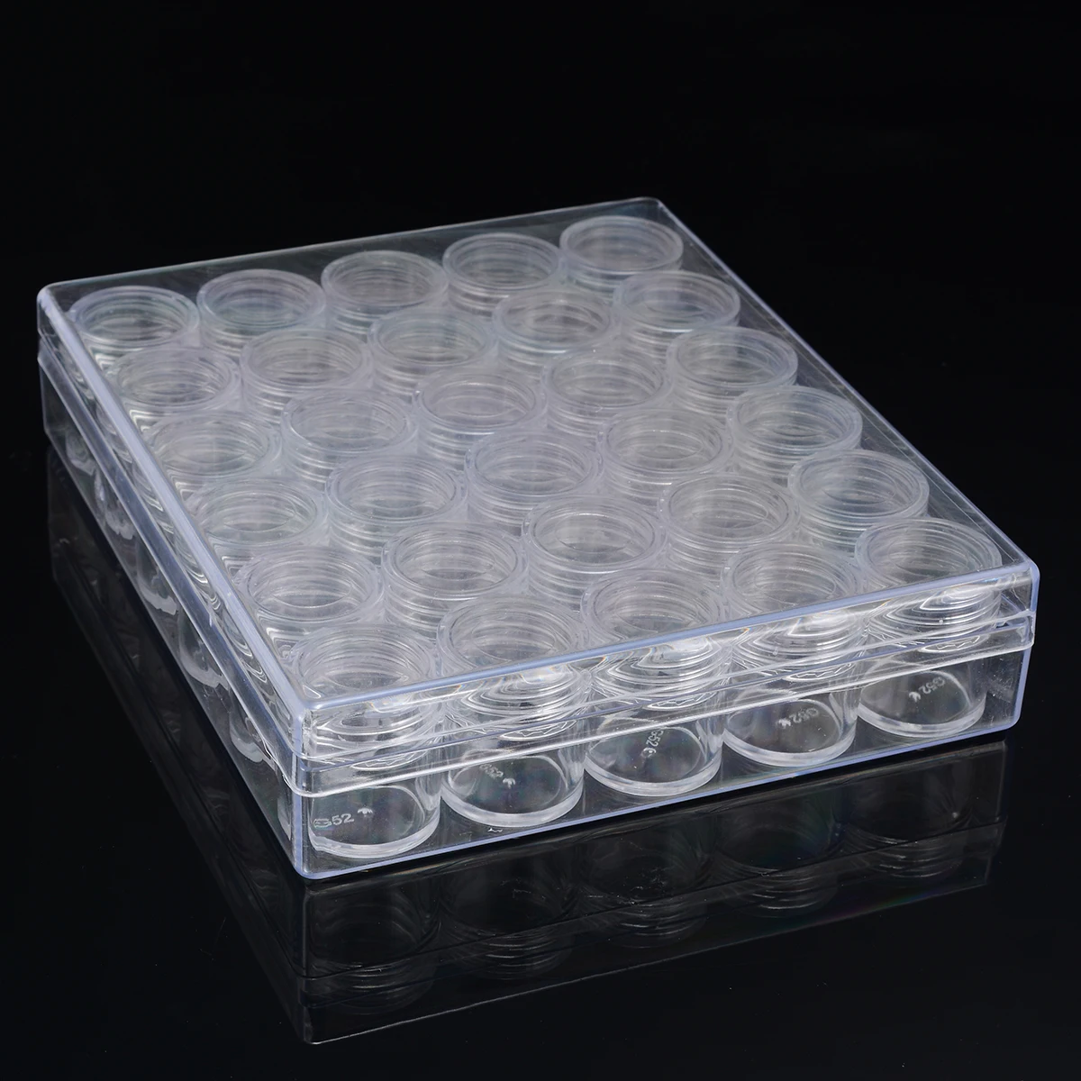 

30PCs/Set Small Storage Boxes Diamond Embroidery Painting Accessory Box Case Clear Beads Acrylic Japan Style Round Box New