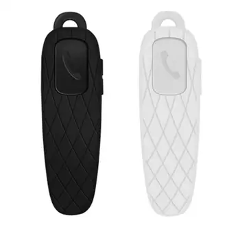 

Single Ear Bluetooth Wireless Earphone Ear Hook Stereo Handsfree Calls Earpiece Headset with Mic Black White for Car Driving
