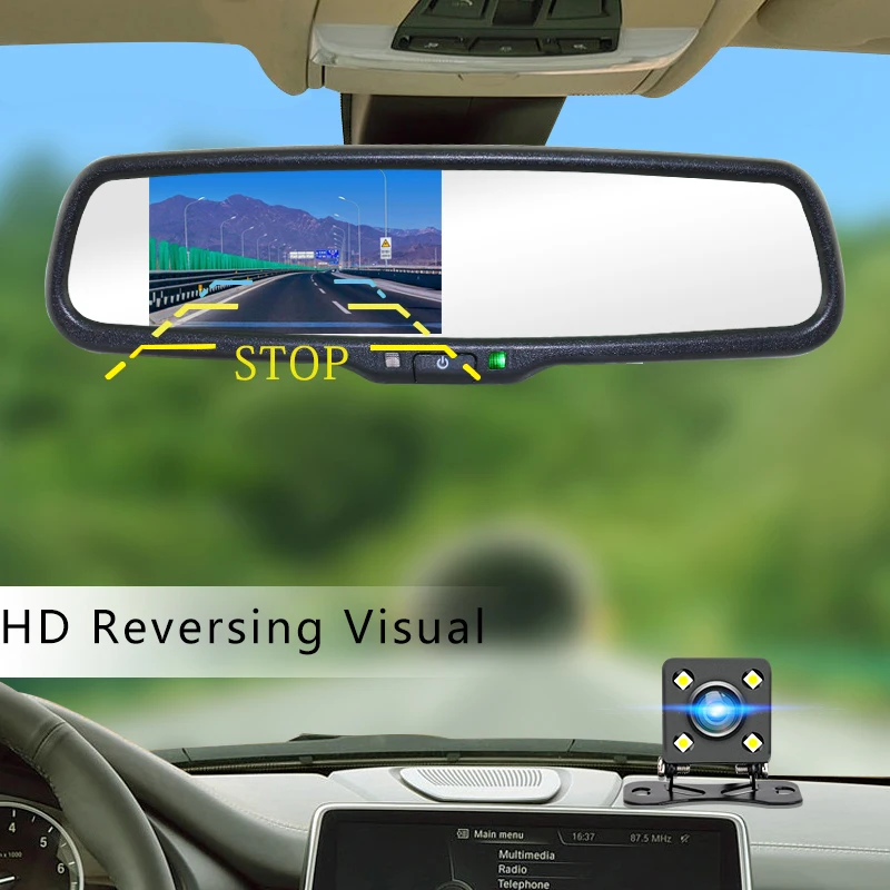 Зеркало видеорегистратор HD 720P для Kia Hyundai Ford Mazda|Видеорегистраторы| |