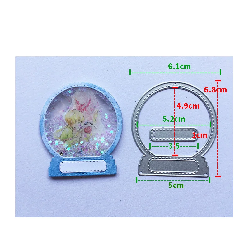 Штампы для скрапбукинга, хрустальный шар, рамка для резки металла, новинка, штампы для рукоделия, штампы для тиснения, трафарет, бумажный шейкер для изготовления карт