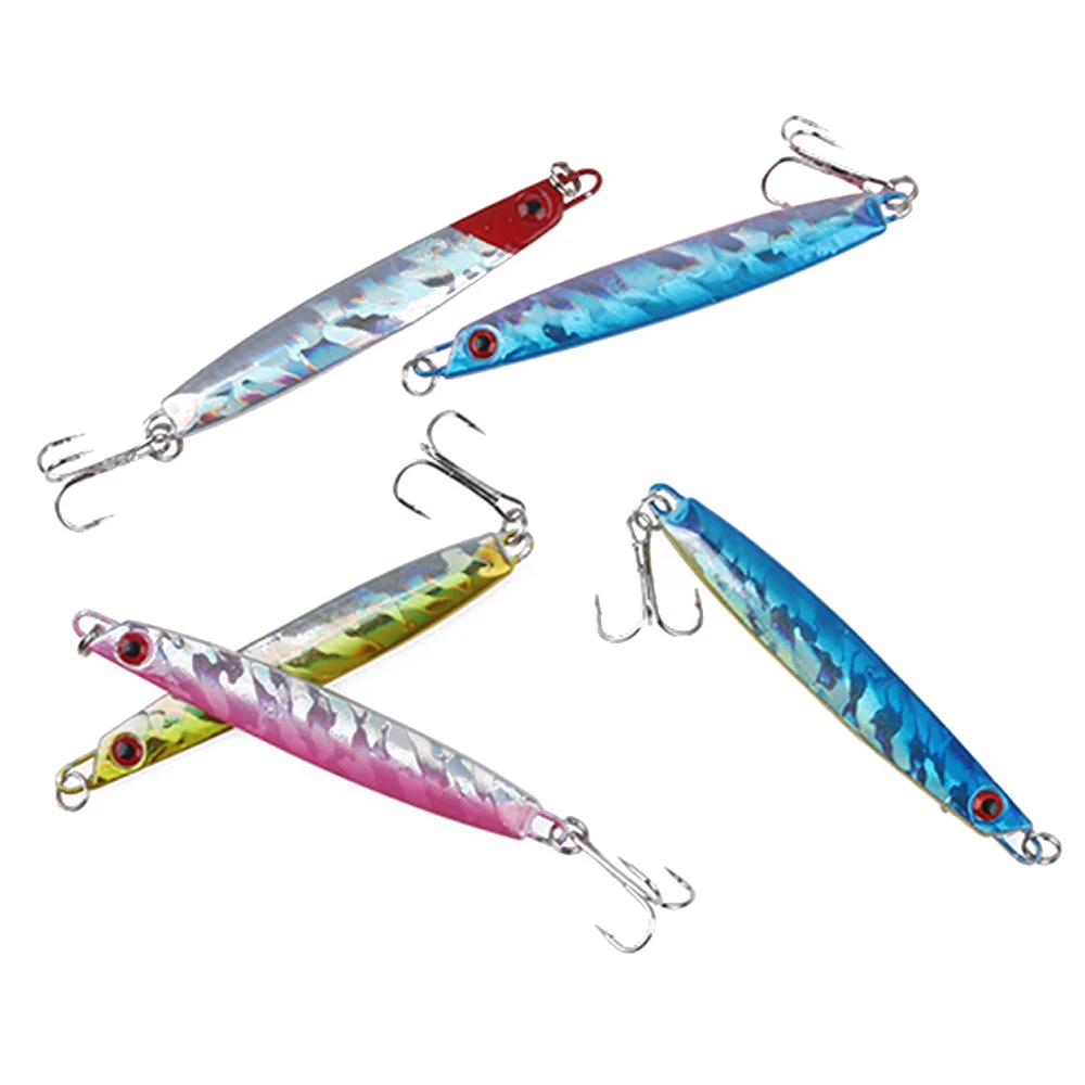 New Fishing Lures Jig Metal Slice Lead Casting Bass Hook Spinning Minnow Baits