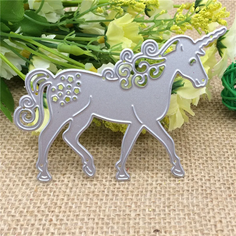 

Unicorn Horse Metal Cutting Dies Stencil Scrapbooking Card Paper Embossing Craft
