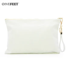 OIVEFEET LGC212, 12 унций, простой белый хлопок, Холщовый клатч, сумка, ПУ кожа, цепочка, кисточка, 3 цвета, хлопковый клатч, золотая молния, косметичка