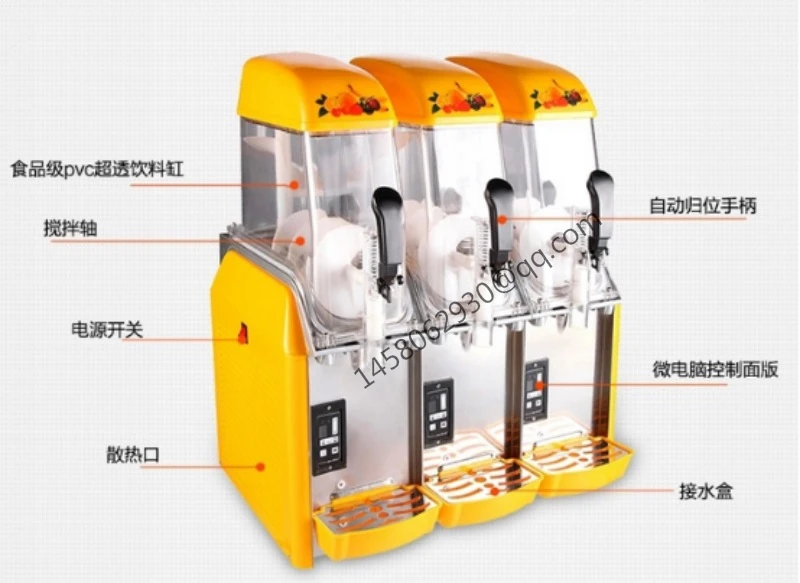 3 tank Margarita Slush Frozen Drink Machines Snow Melting Machine Price Ice Cream Machine  Slush Maker