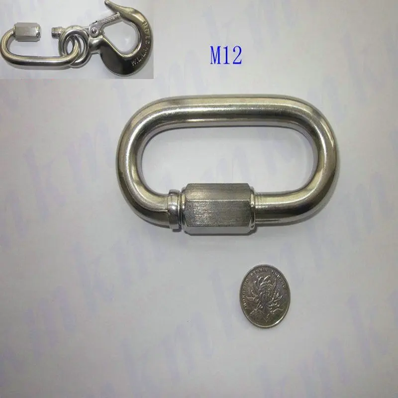 

5PCS/LOT M12 high strength AISI304 stainless quick release chain link rigging hardware