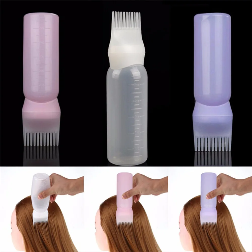 FSHALL Hair Dye Bottle Applicator Comb Dispensing 120ML FSHALL Hair Dye Bottle Applicator Comb Dispensing 120ML