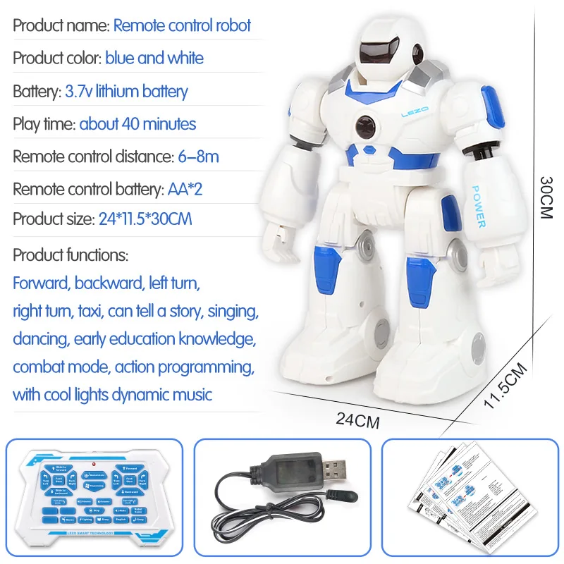 Забавная особенность, робот, танцующий, поющий, фигурка, пульт дистанционного управления, робот со светлой игрушкой, подарок для мальчика, детские игрушки на день рождения