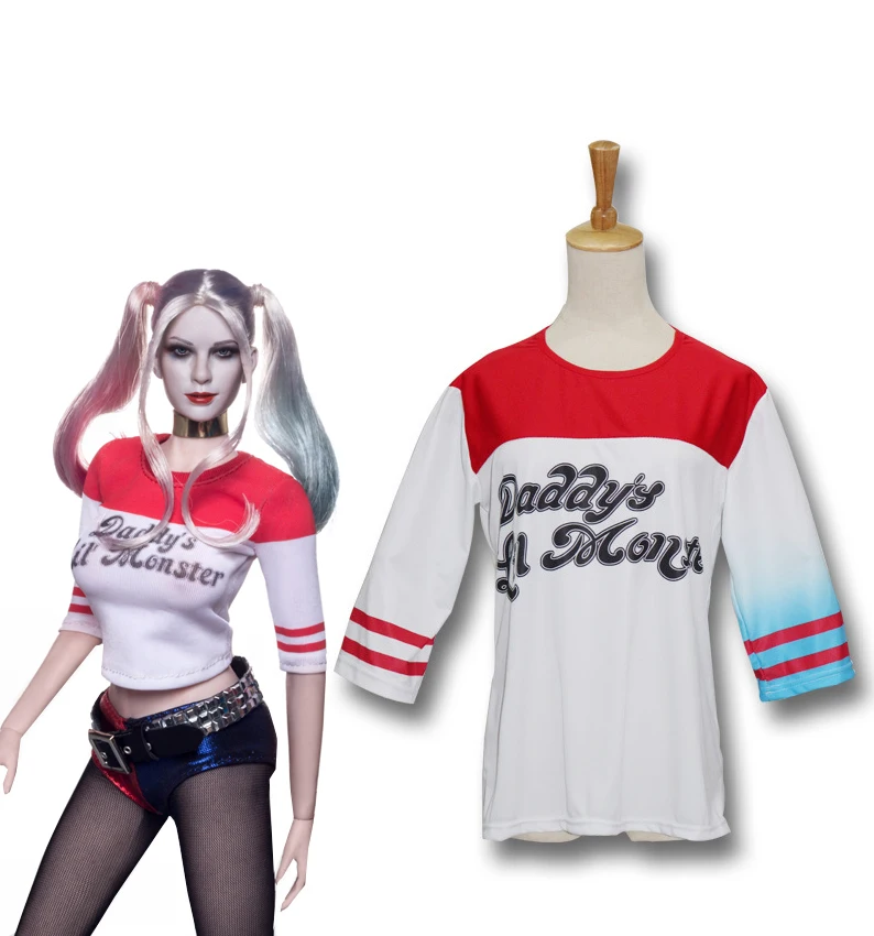 Free Shipping Suicide Squad Harley Quinn Underwear T shirt Film Cosplay