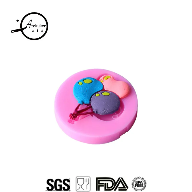 

Atekuker Balloon Shape DIY Silicone Molds For Polymer Clay Fondant Tools Cake Decoration Forms For Mastic Sugarpaste Moulds