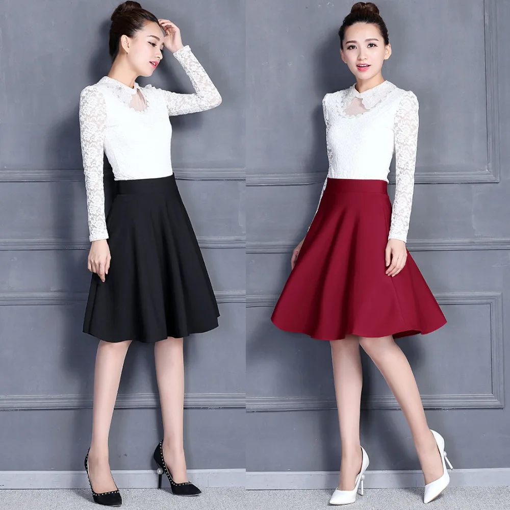 Плюс Размеры Для женщин Высокая Талия черная плиссированная юбка в Корейском стиле Kawaii из органической кожи A-Line Midi Skirt Faldas Cortas уличная Saias