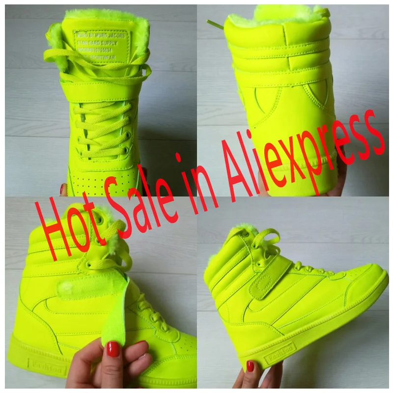 Best Pink Platform Snow Boots Women Winter Shoes Korea Sneakers Women Wedges Boots Warm Plush Women Boots Leather Botas Mujer