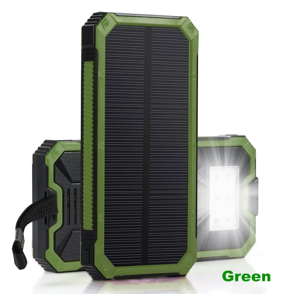 Power Green портативный внешний аккумулятор для телефона, солнечный внешний аккумулятор 15000 мАч, солнечное мобильное зарядное устройство для телефонов Xiaomi