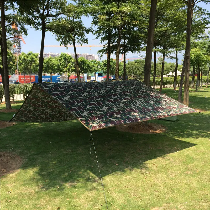خفيفة التخييم قماش القنب الشمس المأوى خيمة كبيرة ريان سيارة القماش المشمع غطاء مقاوم للماء المظلة الشمس الظل النايلون التمويه الأقمشة