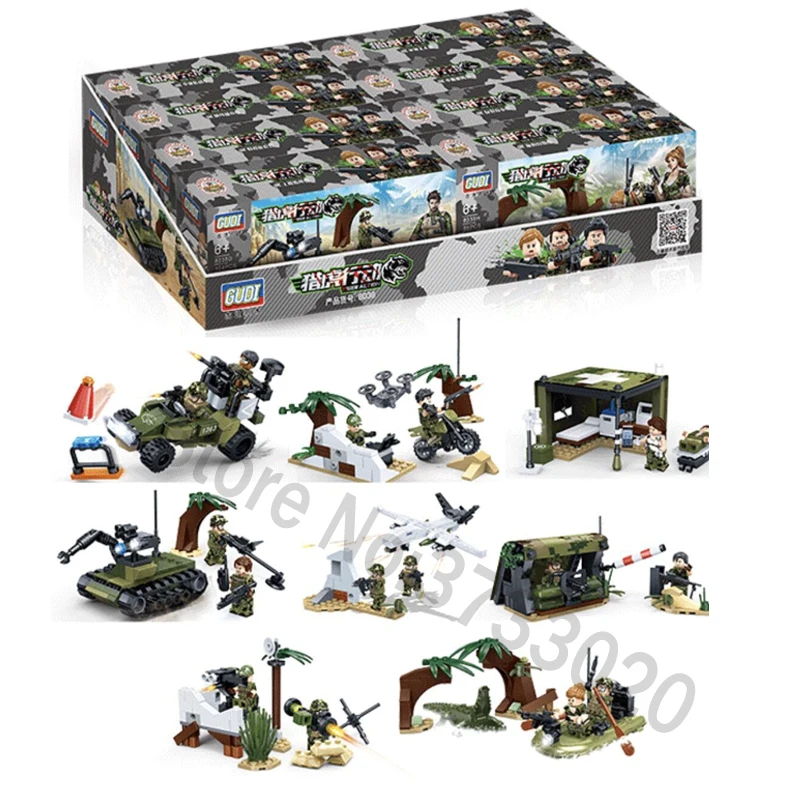

LWKO Tiger Action Building Blocks Air Defense Car Truck Block Bricks Model Brinquedos With Legoe educational Toys For Children