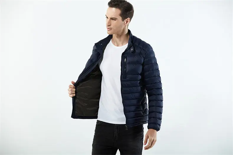 Brand Mens Jackets Wind Water Resistant Autumn Winter Stand Collar Male Jacket Coats Men Zipper Pockets US EU Size Machine Wash 12