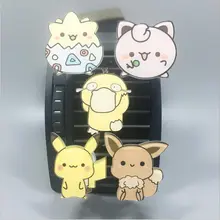 Аниме автомобильный ароматизатор с зажимом для воздуха, автомобильный декор для каваи, Пикачу, Покемон, автомобильный ароматизатор