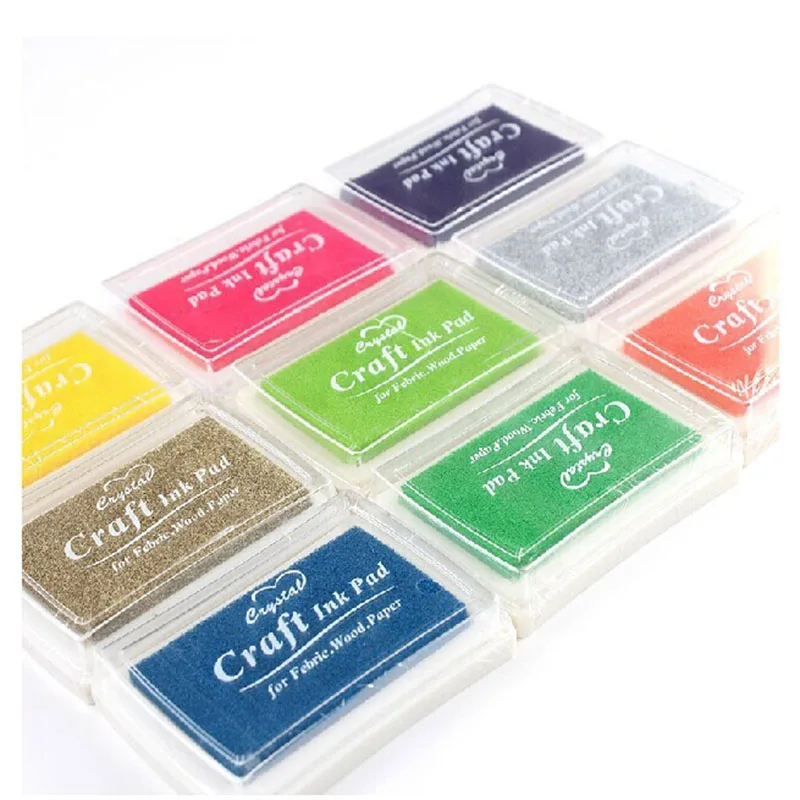 15 Colors Crystal Ink Pad For Fabric/Paper/Wooden Scrapbooking