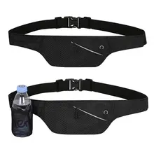 THINKTHENDO бегущий ремень поясная сумка-бум с держателем для бутылки с водой и разъемом для наушников черная сумка на молнии для телефона поясная сумка