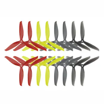 

8 Pairs KINGKONG/LDARC 7040 3-blade CW CCW Propeller Yellow Red Black Gray for RC Drone FPV Racing