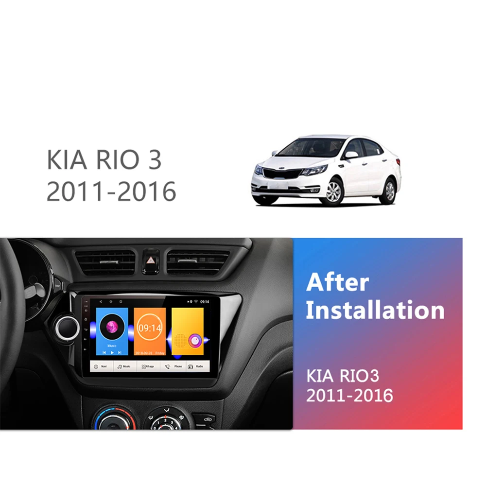 Discount Podofo GPS Navigation Car Radio Android Multimedia Player 2 Din Audio Stereo MP5 WIFI Autoradio No DVD For Kia K2 RIO 2013-2018 4
