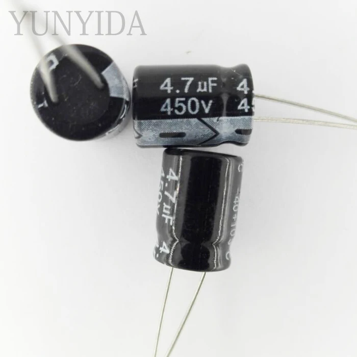 450V 1UF 2.2UF 3.3UF 4.7UF 10UF 22UF 33UF 47UF 68UF 82UF 100UF 150UF Aluminum Electrolytic Capacitor