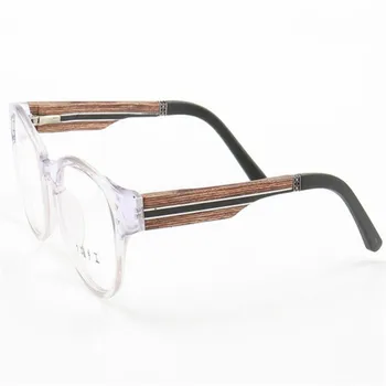 

MONGOTEN Classic Design Unisex Full Rim Acetate Wooden Temple Progressive Multi-focal Lens Eyewear See Near Far Reading Glasses