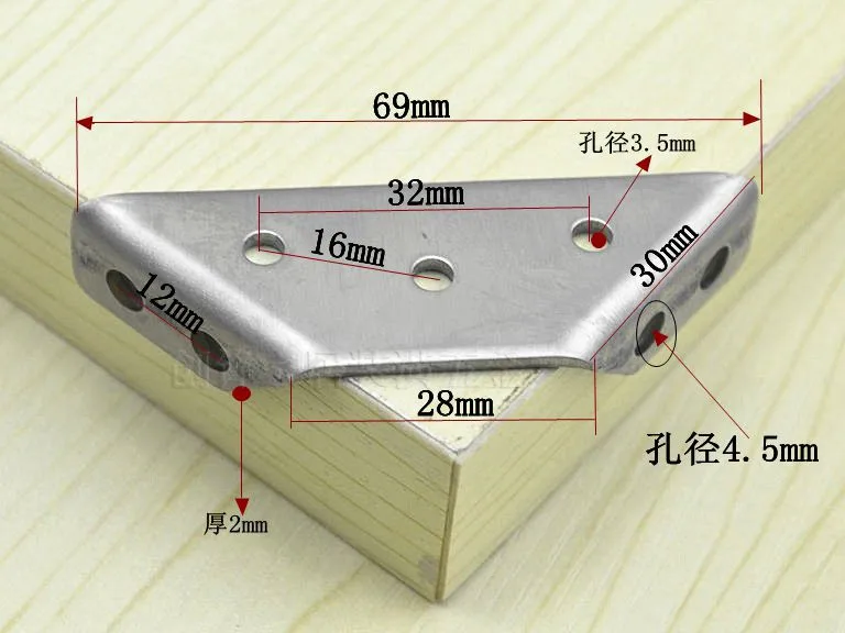 4 шт толстые угловые кронштейны из нержавеющей стали три фиксированные многофункциональные мебельные аксессуары для соединения железа