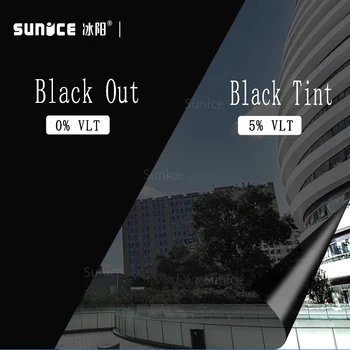 

5% VLT Dark Black Window Tint Film Car Auto House Commercial Heat Insulation Film Privacy Protection Solar Film 50cm x 300cm New