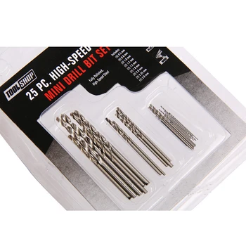 

25PCS Small Fully Polished High-speed Steel Drill Bit Straight Shank Twist Drill For Wood and Metal Drilling