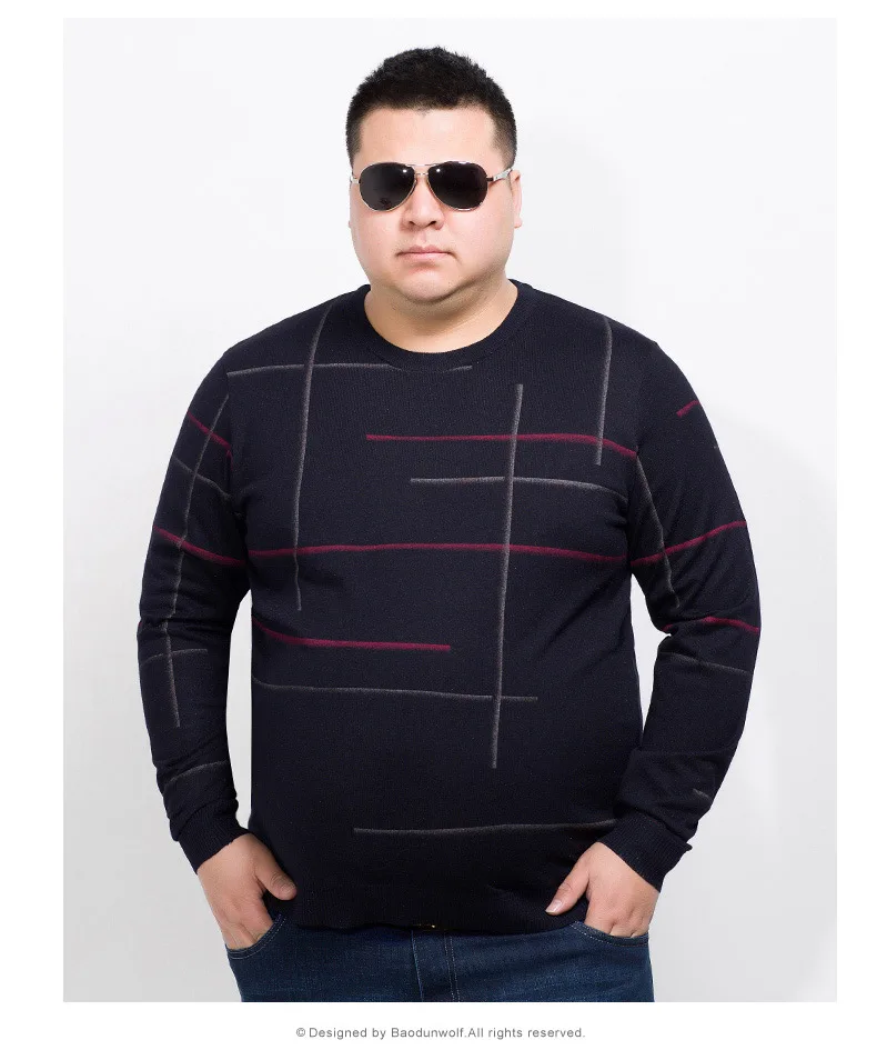 10XL 8XL 6XL 5X социальных хлопок тонкий мужской пуловер Свитера повседневные крючком полосатый вязаный свитер для мужчин masculino Джерси Одежда