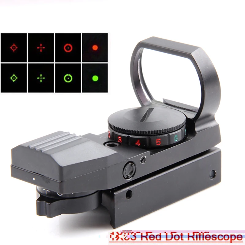 Online 1x33 Tactical Kämpfer holographic 4 Absehen Rot Grün Dot reflex anblick bereich Grüner 20mm 11mm HD101 Kostenloser Versand