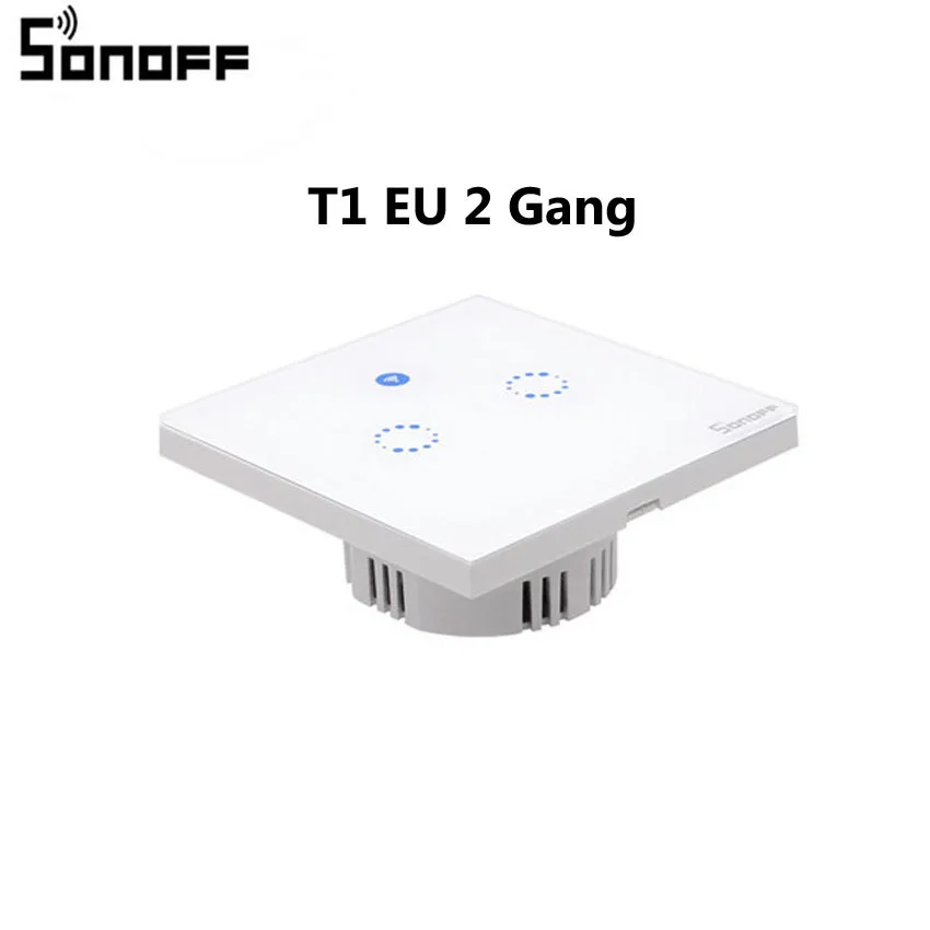 3---Sonoff T1 EU UK Panel WiFi RF 433 APP  Touch Control Wireless Light Switch 1 2 3 Gang 1 Way Wall Touch Glass Switch Smart Home-